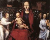 Virgin and Child in a Rose-Garden with Two Angels - 汉斯·梅姆林